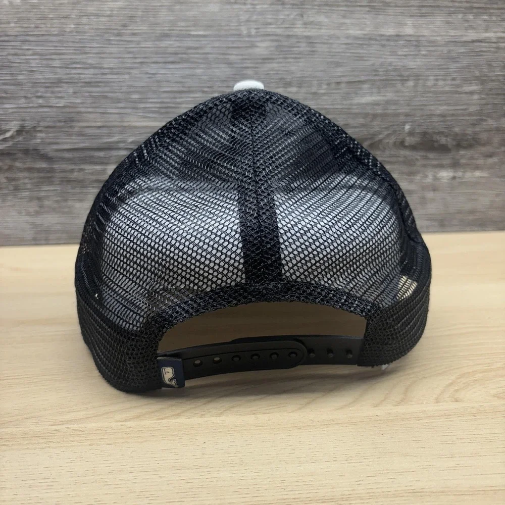 Vineyard Vines Hat Cap Snap Back‎ Black Gray Whale Logo Mesh Trucker Mens